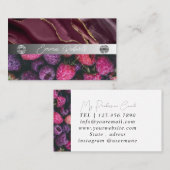 Silver Marble Pink Diamond Coach Visitekaartje (Voorkant / Achterkant)