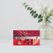 Silver Marble Pink Diamond Coach Visitekaartje (Staand voorkant)