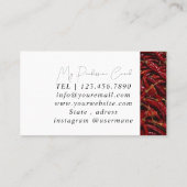 Silver Marble Pink Diamond Coach Visitekaartje (Achterkant)