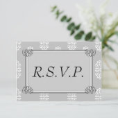 Silver Mariage damassé RSVP (Debout devant)