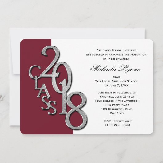 Silver Maroon 2018 - Invitation photo (Dos)