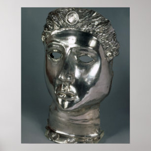 Silver mask, Roman, 1e helft van 3e eeuw AD (si Poster
