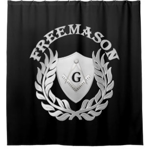 Silver masonry symbool douchegordijn