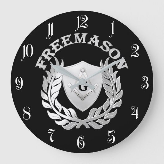 Silver masonry symbool grote klok (Voorkant)