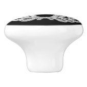 Silver masonry symbool keramische knop (Zijkant)