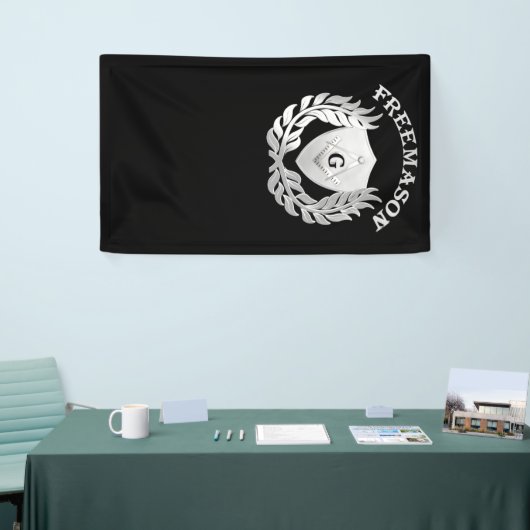 Silver masonry symbool spandoek (Beurs)
