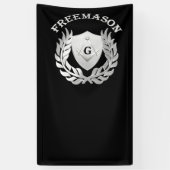 Silver masonry symbool spandoek (Verticaal)