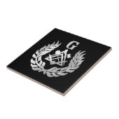 Silver masonry symbool tegeltje (Zijkant)
