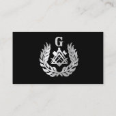 Silver masonry symbool visitekaartje (Achterkant)