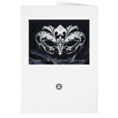 Silver Masquerade Black Table Number Kaart (Achterkant)