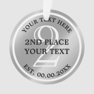 Silver Medal Ornament voor tweede-plaatsrunner omh