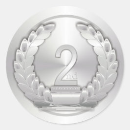 Silver Medal Ronde Sticker