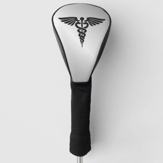Silver Medical Caduceus Golfheadcover (Voorkant)