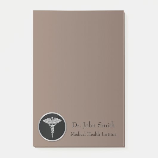 Silver Medical Caduceus - Post-it® notes (Voorkant)
