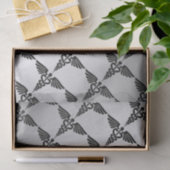 Silver Medical Caduceus Tissuepapier (Geschenk)