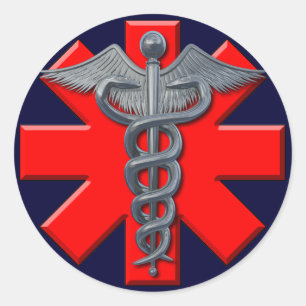 Silver Medical Professional-symbool Ronde Sticker