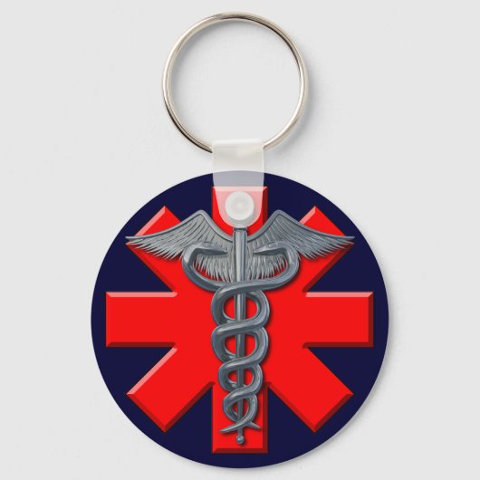 Silver Medical Professional-symbool Sleutelhanger (Voorkant)