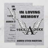 Silver Memorial | Angel Wings Kaart (Voorkant / Achterkant)