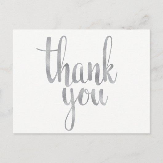 Silver Merci cartes postales, feuille (Devant)