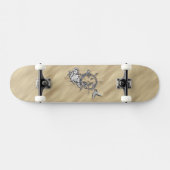 Silver Mermaid in het zand Decor Skateboard (Horizontaal)
