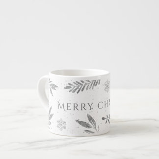Silver Merry Christmas, Silver Leaves Espresso Kop