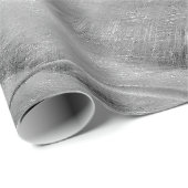 Silver Metal Abstract Cadeaupapier (Rol Hoek)