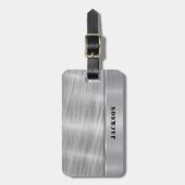 Silver Metal Bagagelabel (Voorkant verticaal)