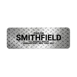 Silver Metal Bord Blad Return Label