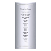 Silver métal glam élégant programme de mariage (Dos)
