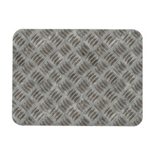 Silver Metal Grid Pattern Magneet