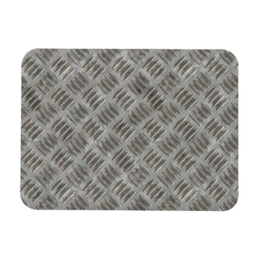 Silver Metal Grid Pattern Magneet (Horizontaal)