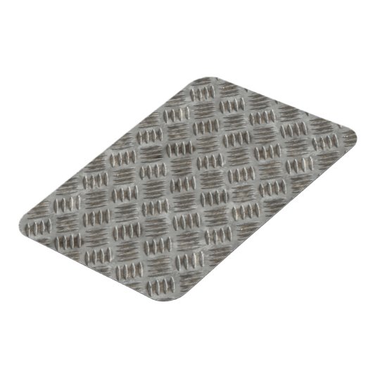 Silver Metal Grid Pattern Magneet (Linkerzijde)