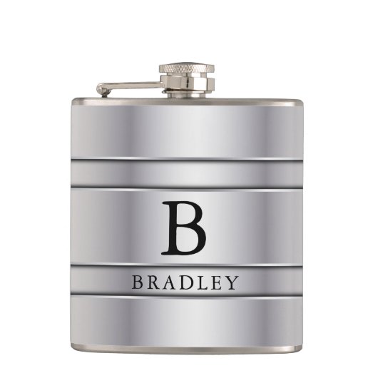 Silver Metal Heupfles (Voorkant)