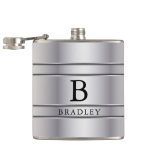 Silver Metal Heupfles