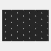 Silver metal-kerstboom, witte achtergrond inpakpapier vel (Voorkant 3)