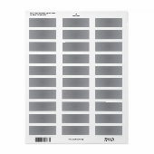 Silver Metal Kijk Etiket (Full Sheet)