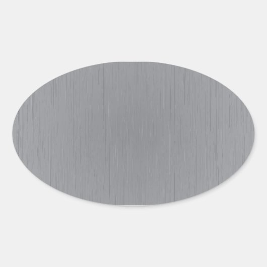 Silver Metal Kijk Ovale Sticker (Voorkant)