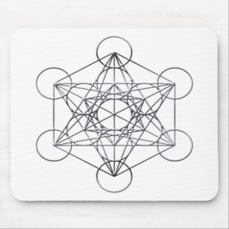 Silver Metal Metatron's Cube Muismat