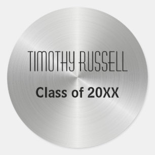 Silver Metal Shine - Afstuderen Sticker