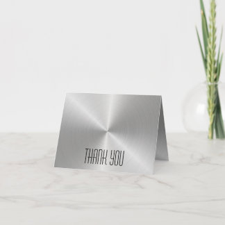 Silver Metal Shine - Carte de note Merci