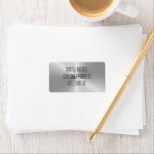 Silver Metal Shine - Étiquette de adresse (En situation)