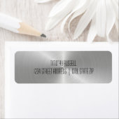 Silver Metal Shine - Étiquettes d'adresse de retou (En situation)