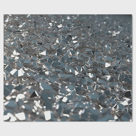 Silver Metal Texture 2 Cadeaupapier (Vlak)