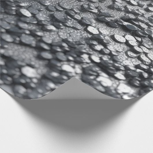 Silver Metal Texture Cadeaupapier (Hoek)