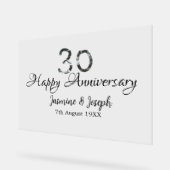 Silver Metallic 30th Happy anniversaire ajouter no (Angle)