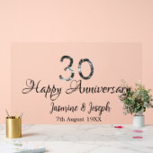 Silver Metallic 30th Happy anniversaire ajouter no (Mariage)