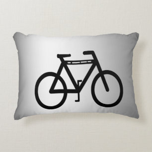 Silver Metallic Bicycle Accent Pillow Decoratief Kussen