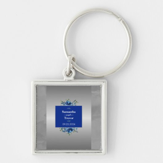 Silver Metallic Bloom Sleutelhanger (Voorkant)