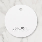 Silver Metallic Business Company Custom Logo Bedankjes Labels (Achterkant)