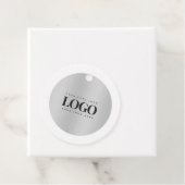 Silver Metallic Business Company Custom Logo Bedankjes Labels (In situ)